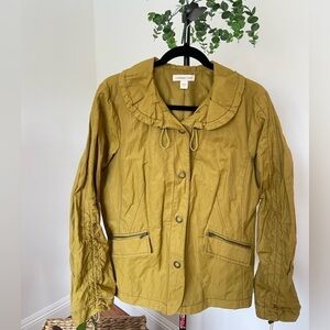 Super cute mustard, green yellow, gold, coldwater creek jacket